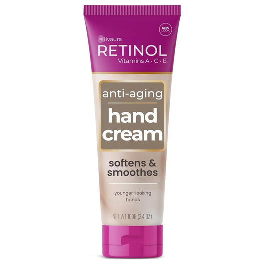 Retinol Anti-Aging Hand Cream - Vitamin A Retinol + Vitamins C & E + Green Tea Extract - Hands, Nails & Cuticles