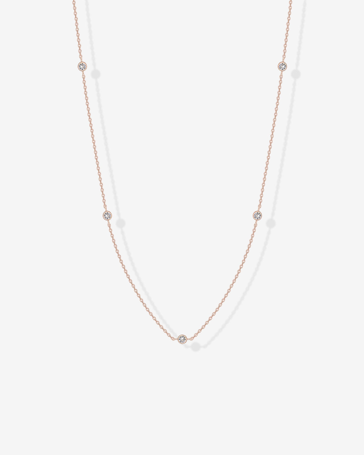 Gold Plated Station Necklace for Women