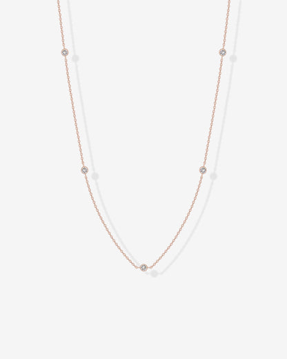 Gold Plated Station Necklace for Women