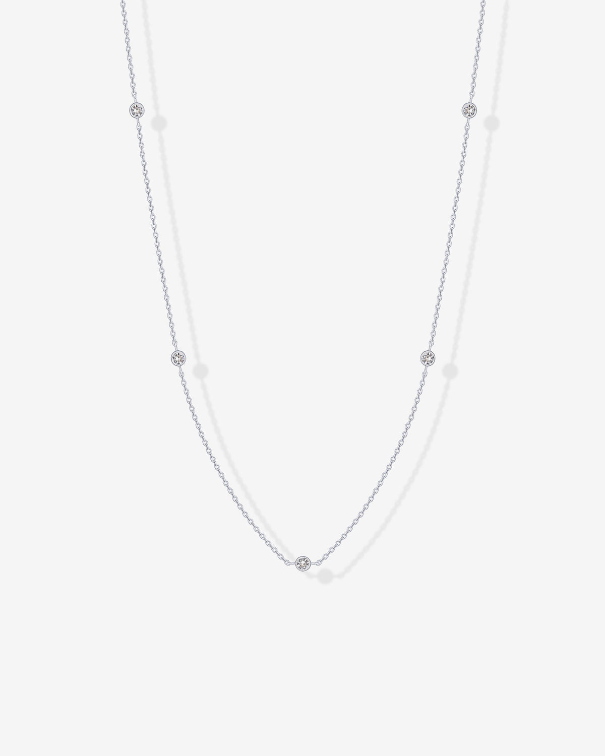 Gold Plated Station Necklace for Women