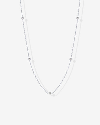 Gold Plated Station Necklace for Women