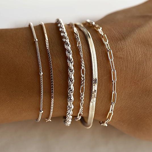 Avera Paris 6-Chain Stacking Bracelet Set