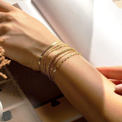 Avera Paris 6-Chain Stacking Bracelet Set