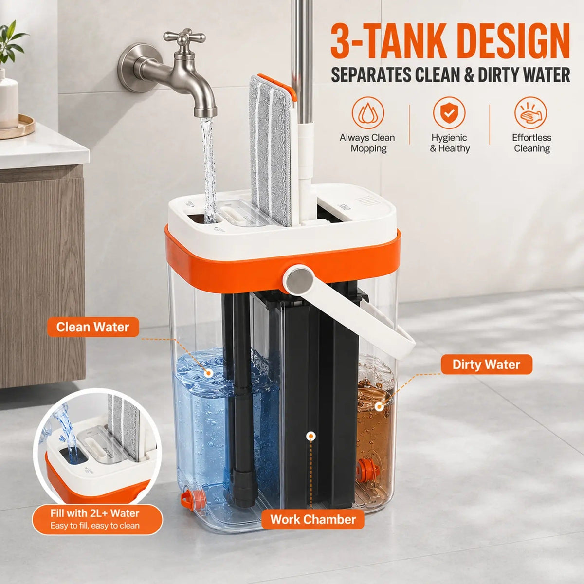 Avera Paris Hands-Free Mop
