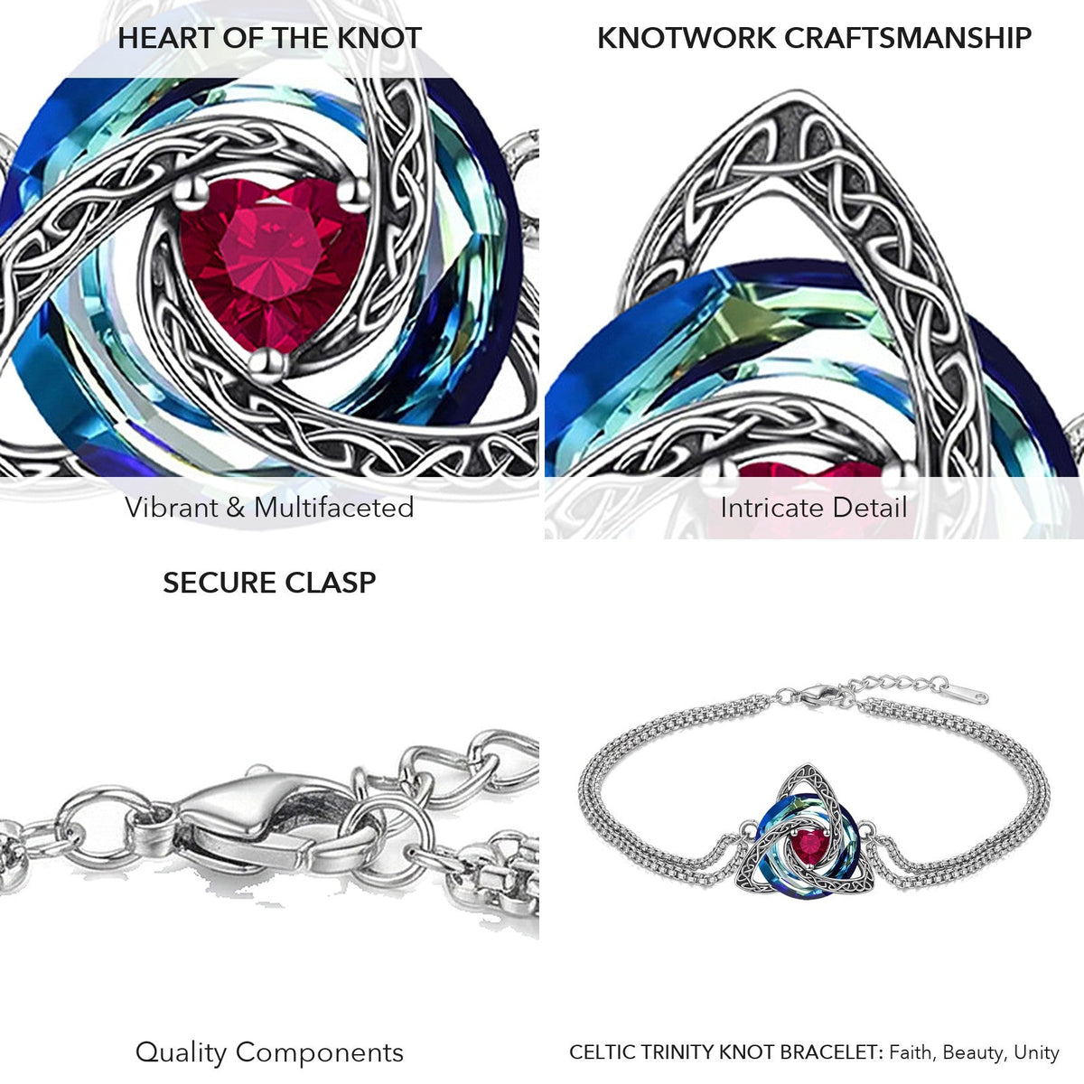 Avera Paris™ Witch Knot Birthstone Bracelet