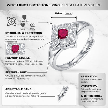 Avera Paris™ Witch Knot Birthstone Ring